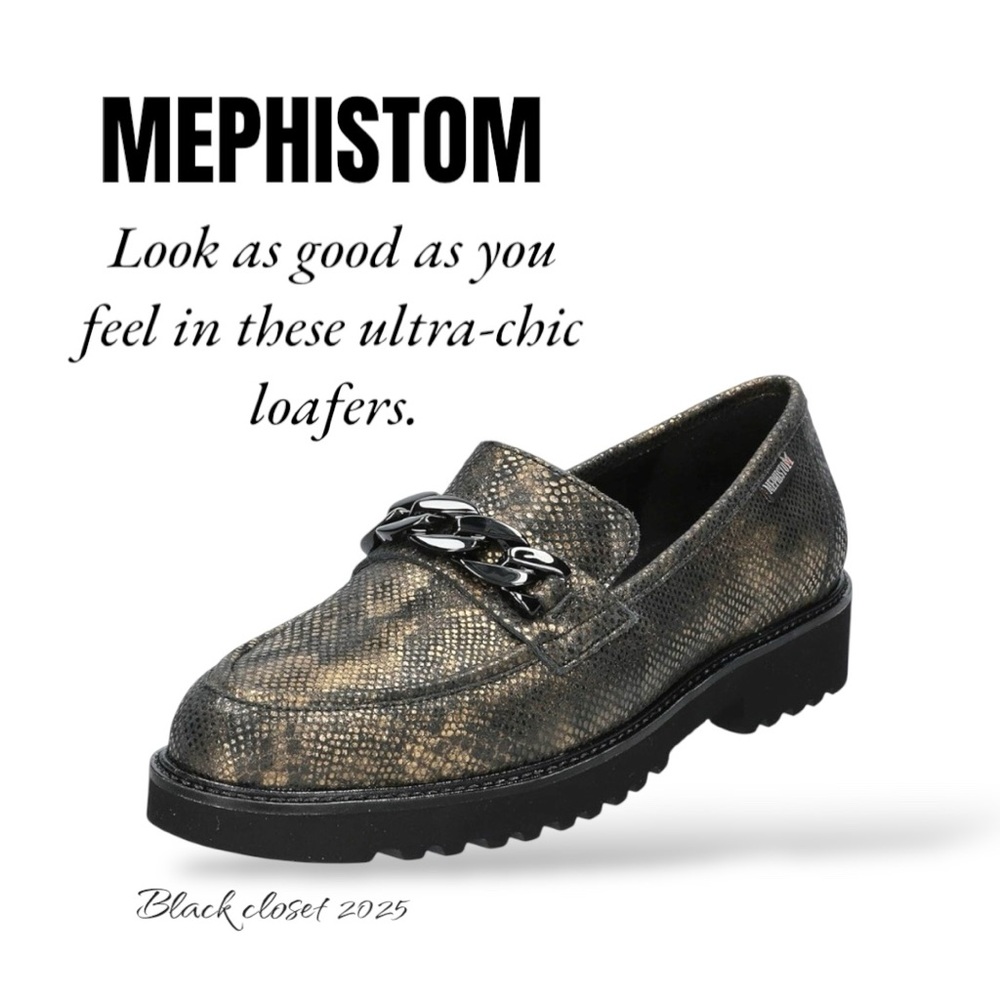 Mephistom Textured Loafers with Chain Detail